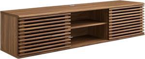 Render 60" Wall-Mount Media Console TV Stand Walnut