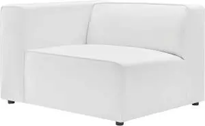 Mingle Vegan Leather Left-Arm Chair White