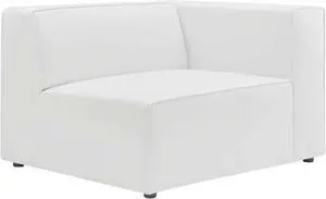 Mingle Vegan Leather Right-Arm Chair White