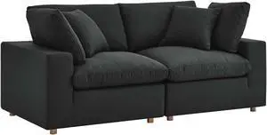Commix Down Filled Overstuffed 2 Piece Sectional Sofa Set Commix Down Filled Overstuffed 2 Piece Sectional Sofa Set