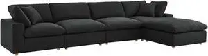 Commix Down Filled Overstuffed 5 Piece Sectional Sofa Set Commix Down Filled Overstuffed 5 Piece Sectional Sofa Set