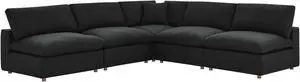 Commix Down Filled Overstuffed 5-Piece Armless Sectional Sofa Commix Down Filled Overstuffed 5-Piece Armless Sectional Sofa