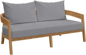 Brisbane Teak Wood Outdoor Patio Loveseat