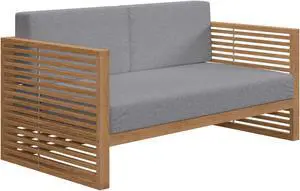 Carlsbad Teak Wood Outdoor Patio Loveseat