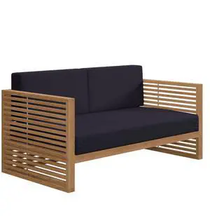Carlsbad Teak Wood Outdoor Patio Loveseat