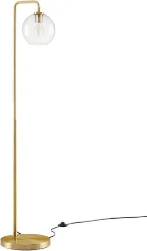 Silo Glass Globe Glass and Metal Floor Lamp