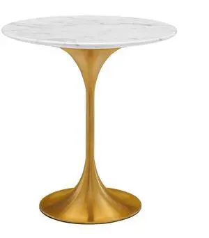 Lippa 20" Round Artificial Marble Side Table