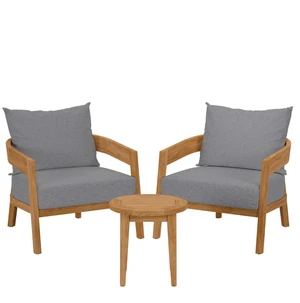Brisbane 3-Piece Teak Wood Outdoor Patio Outdoor Patio Set Brisbane 3-Piece Teak Wood Outdoor Patio Outdoor Patio Set