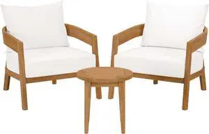 Brisbane 3-Piece Teak Wood Outdoor Patio Outdoor Patio Set