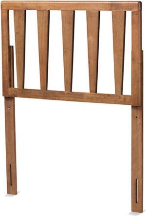 Baxton Studio Duncan Modern and Contemporary Ash Walnut Finished Wood Twin Size Headboard