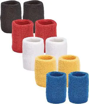 Multi Color Pack Sports Wristbands for Basketball Leagues, 5 pair of Wristbands per pack Multi Color Pack Sports Wristbands for Basketball Leagues, 5 pair of Wristbands per pack