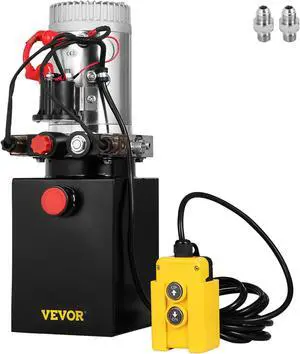 VEVOR 4 Quart Double Acting Hydraulic Pump Dump Trailer Control Kit Car Power Unit