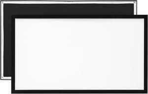 VEVOR 120" Aluminum Fixed Frame 16:9 Projector Screen Velvet Matte White Home Office