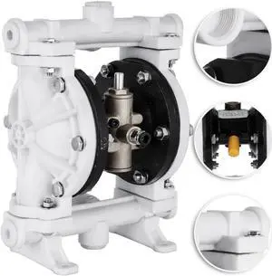 VEVOR Air-Operated Double Diaphragm Pump 1/2"Inlet Outlet Petroleum Fluid 13GPM 100PSI