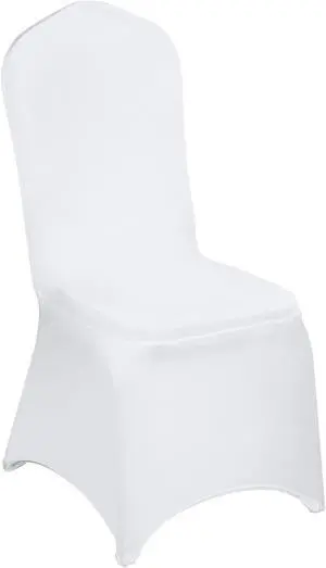 VEVOR 150pcs Stretch Spandex White Folding Chair Covers Wedding Celebrations Party