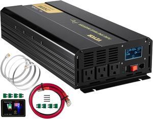VEVOR Pure Sine Wave Inverter Power Inverter 2500W DC12V to AC120V Inverter LCD