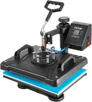 VEVOR 8 in 1 Heat Press Machine 12"x15" Digital Transfer T-shirts Mug Hat Plate Cap