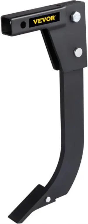 VEVOR Hitch Mounted Ripper, 18" Shank Length Box Scraper Shank, 4 HoleSite Box Blade for Tractor, 2 Locating Pins Ripper Shank, 2 Plough Tips Box Blade Shank Teeth