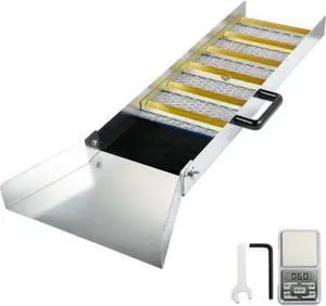 VEVOR Aluminum Alloy Sluice Box, Compact 36" Mini Sluice Boxes for Gold, Lightweight Gold Sluice Equipment, Portable Sluice Boxes w/Miner's Moss, River, Creek, Gold Panning, Prospecting, Dredging