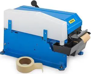 VEVOR Water-Activated Tape Dispenser, Maximum 39.4" x 3.94" Tape, Adjustable Length, Width & Water Level, Manual Tape Dispenser w/ Water Brush, Carton Packaging for Express Box, Gift Box