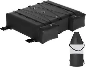 VEVOR T-Top Storage Bag, for 4 Type II Life Jackets, w/ a Boat Trash Bag, 600D OxfordFabric Life Vests Storage Bag for Most T-Top Boats, Bimini Tops and Pontoon Tops (Life Jackets not Included)