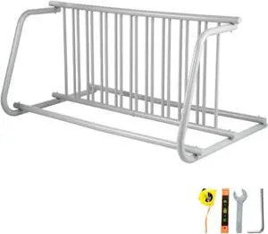 VEVOR 10 Holders Floor Bike Rack, 59" Length All-Steel Grid Bike Rack, 10-Bike Capacity Dual-Side Storage Stand for Garages Streets Yards Bike Events