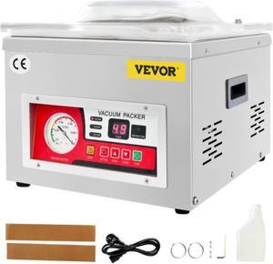 VEVOR Chamber Vacuum Sealer, DZ-260A 6.5 m/h Pump Rate, Excellent Sealing Effect with Automatic Control, 110V Kitchen Packaging Machine for Fresh Meats, Fruit Saver, Home, Commercial Using