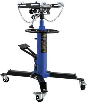 VEVOR Transmission Jack,1/2Ton/1100lbs Capacity Hydraulic Telescopic Transmission Jack, 2-Stage Floor Jack Stand with Foot Pedal, 360 Swivel Wheel, Garage/Shop Lift Hoist, Blue