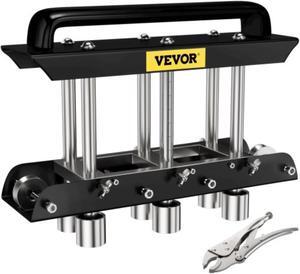 VEVOR Three-Station Edge Roller, Large Radius, 0-90 Bending Angle Sheet Metal Brake, Quickly Adjusts for Making 0.63"-5.7" Bends in 30-19 Gauge Steel, for Clean Crisp Bends in Metal Roofing Material
