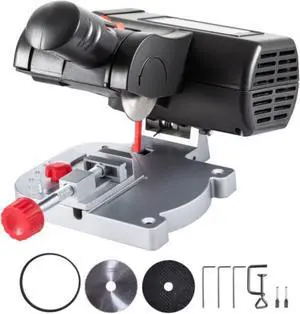 VEVOR Mini Miter Cut-off Chop Saw, Two 2-5/16" Blade of Steel and Resin with 1/2" Cutting Depth, 0~45 Benchtop Miter Saw for Copper, Aluminum, Wood, Zinc in Hobby Craft