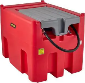 VEVOR Portable Diesel Tank, 116 Gallon Capacity & 10 GPM Flow Rate, Diesel Fuel Tank with 12V Electric Transfer Pump and 13.1ft Rubber Hose, PE Diesel Transfer Tank for Easy Fuel Transportation, Red VEVOR Portable Diesel Tank, 116 Gallon Capacity & 10 GPM Flow Rate, Diesel Fuel Tank with 12V Electric Transfer Pump and 13.1ft Rubber Hose, PE Diesel Transfer Tank for Easy Fuel Transportation, Red