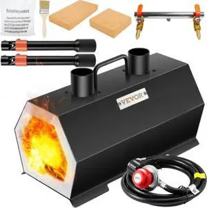 VEVOR Propane Forge Portable, Double Burner Tool and Knife Making, Large Capacity Blacksmith Farrier Forges, Mini Furnace Blacksmithing, Gas Forging Tools and Equipment, Complete Kit