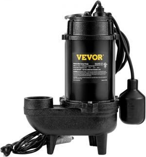 VEVOR Submersible Sewage Pump Water Pump 3/4 HP 5880GPH Cast Iron with Float