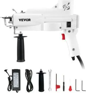 VEVOR Tufting , Cut Pile Electric Carpet Weaving Flocking Machine, Rug Machines Starter Kit, 7-27 Stitches/sec High Speed Rug Making Tools, 4-25 mm Adjustable Height, 110V