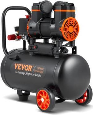 VEVOR Air Compressor 4.8 Gallon 900W 2.2 CFM@ 90PSI 70 dB Ultra Quiet Oil Free