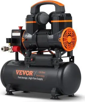 VEVOR Air Compressor 2.1 Gallon 900W 2.2 CFM@ 90PSI 70 dB Ultra Quiet Oil Free