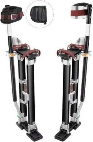 VEVOR Drywall Stilts Aluminum Tool Stilts 24''-40'' Adjustable Painting Black