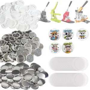 VEVOR 2.25" 58mm Button Badge Parts Supplies for Button Maker Machine 500 Sets