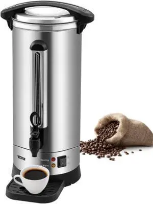 VEVOR Commercial Coffee Urn 110 Cup Stainless Steel Coffee Dispenser Fast Brew