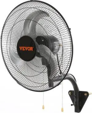 VEVOR Wall Mount Fan, 18 Inch, 3-speed High Velocity Max. 4000 CFM Oscillating Industrial Wall Fan, Commercial or Residential for Warehouse, Greenhouse, Workshop, Patio, Basement, Black, ETL Listed