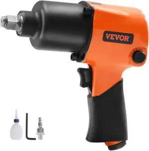 VEVOR Air Impact Wrench, 1/2" Drive Air Impact  Up to 880ft-lbs Nut-busting Torque, 7500RPM Lightweight Pneumatic Tool for AutoRepairsandMaintenance