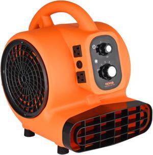 VEVOR Floor Blower, 1/4 HP, 1000 CFM Air Mover for Drying and Cooling, Portable Carpet Dryer Fan with 4 Blowing Angles and Time Function, for Janitorial, Home, Commercial, Industrail Use, ETL Listed