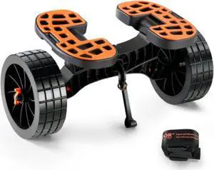 VEVOR Heavy Duty Kayak Cart, 320lbs Load Capacity, Detachable Canoe Trolley Cart with 10'' Solid Tires, Adjustable Brackets & Nonslip Support Foot, for Kayaks Canoes Paddleboards Float Mats Jon Boats