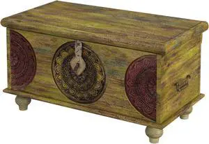 Butler Specialty Company, Mesa Carved Wood Trunk Coffee Table, Assorted Butler Specialty Company, Mesa Carved Wood Trunk Coffee Table, Assorted