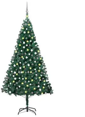 vidaXL Artificial Christmas Tree with LEDs&Ball Set Green 94.5" vidaXL Artificial Christmas Tree with LEDs&Ball Set Green 94.5"