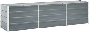 vidaXL Garden Raised Bed Galvanized Steel 94.5"x15.7"x17.7" Gray vidaXL Garden Raised Bed Galvanized Steel 94.5"x15.7"x17.7" Gray