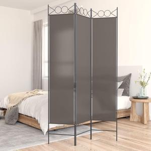 vidaXL 3 Panel Room Divider Folding Partition Privacy Screen Anthracite Fabric