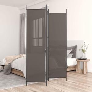 vidaXL 3 Panel Room Divider Folding Partition Privacy Screen Anthracite Fabric