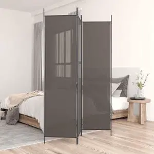 vidaXL 3-Panel Room Divider Anthracite 59.1"x86.6" Fabric vidaXL 3-Panel Room Divider Anthracite 59.1"x86.6" Fabric