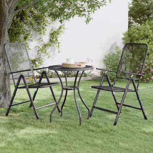 vidaXL Patio Table 23.6"x28.3" Expanded Metal Mesh Anthracite
